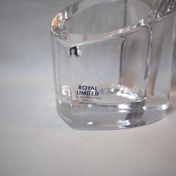 Royal Limited Lead Crystal Heart Candleholder From Czech Republic - Picture 2 of 6